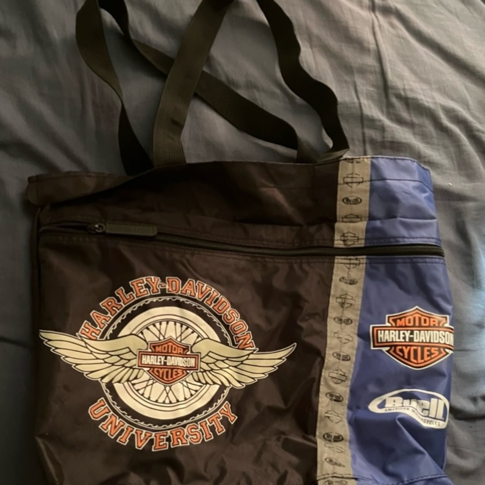 Harley-Davidson University Black and Blue Duffel Bag !Accepting Offers!